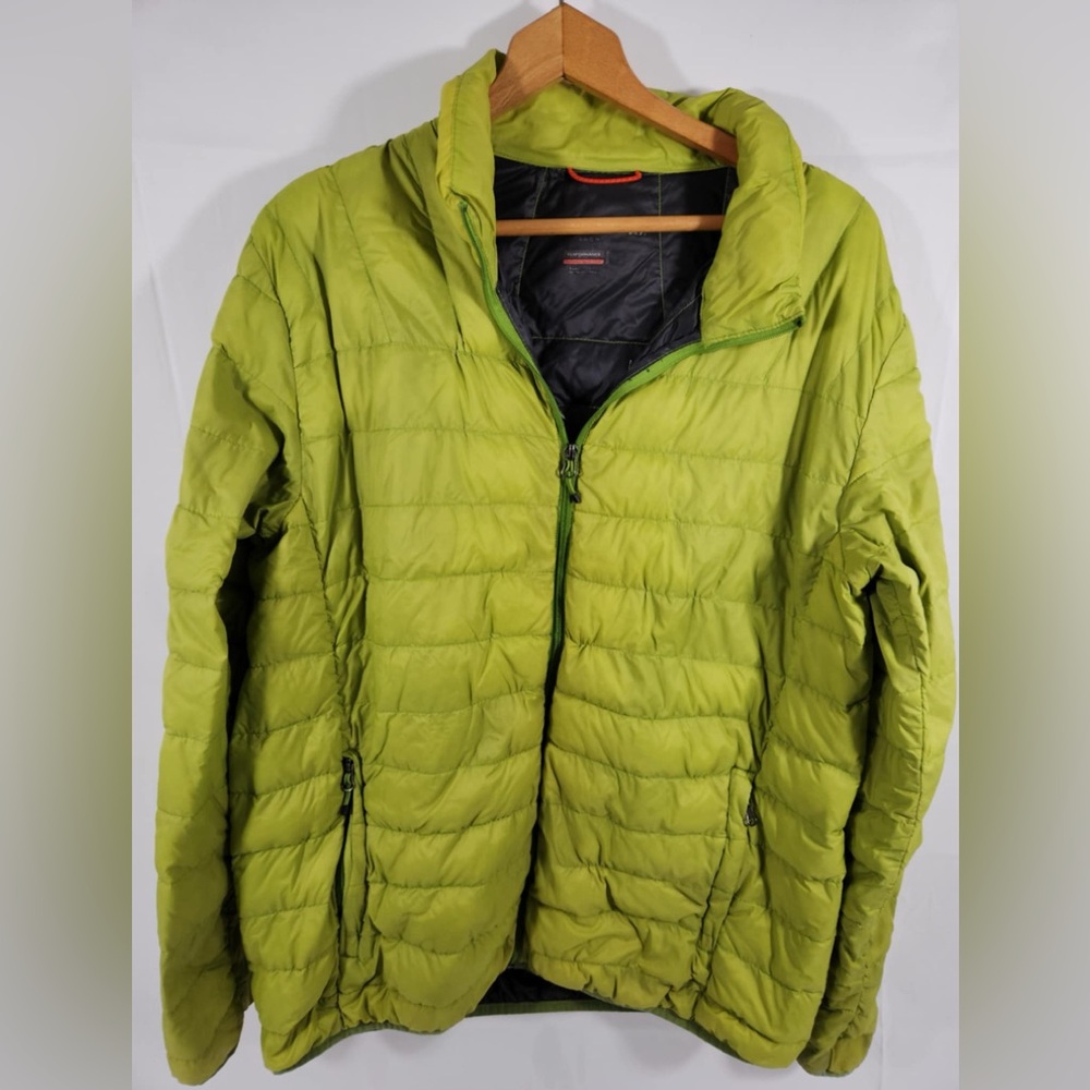 Hawke & Co Sport Ski Duck Down Soft Performance Jacket Size Large Yellow